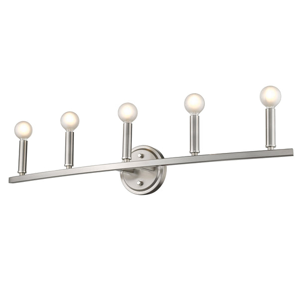 Homeroots Sawyer 5-light Satin Nickel Vanity   398443