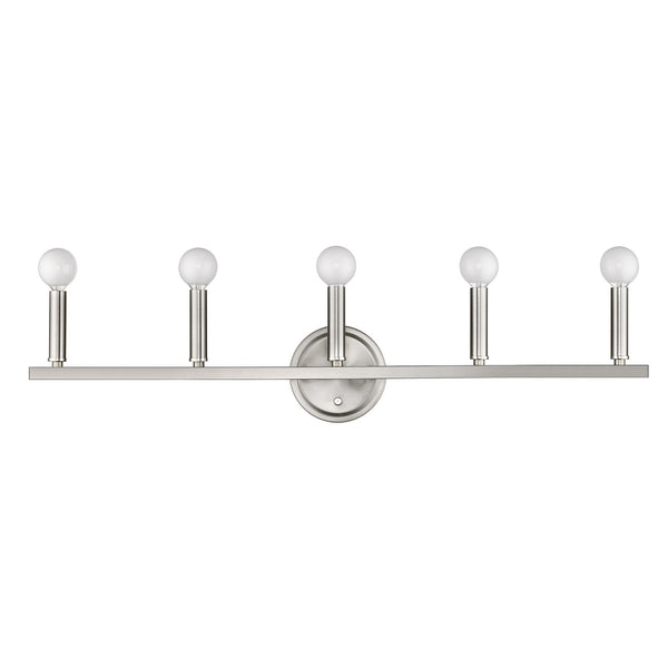 Homeroots Sawyer 5-light Satin Nickel Vanity   398443