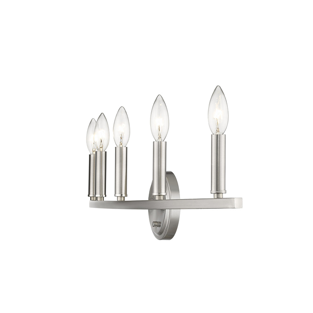 Homeroots Sawyer 5-light Satin Nickel Vanity   398443