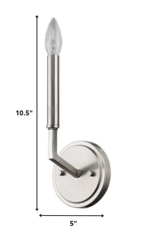 Homeroots Minimalist Silver Wall Sconce   398445