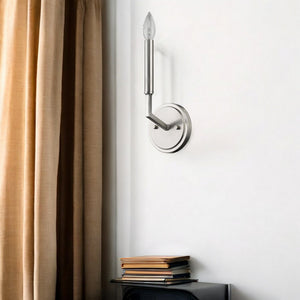 Homeroots Minimalist Silver Wall Sconce   398445