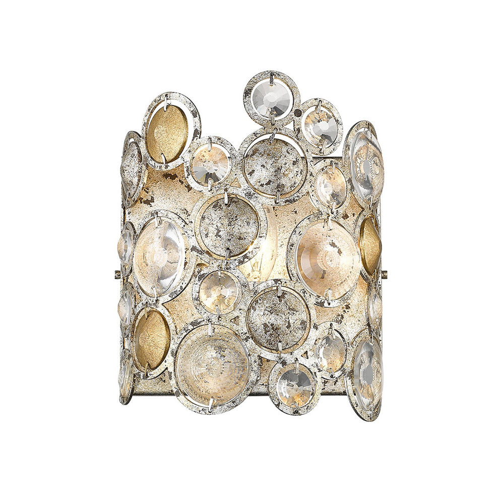 Homeroots Vitozzi 1-light Antique Silver Leaf Sconce   398446