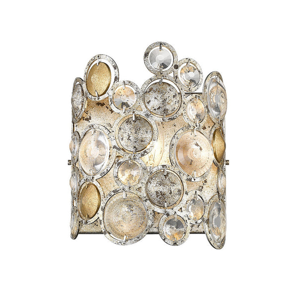 Homeroots Vitozzi 1-light Antique Silver Leaf Sconce   398446