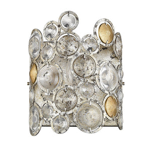 Homeroots Vitozzi 1-light Antique Silver Leaf Sconce   398446