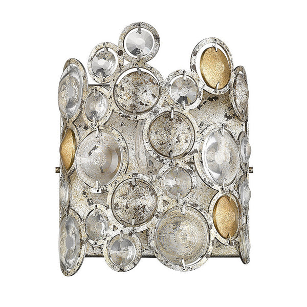 Homeroots Vitozzi 1-light Antique Silver Leaf Sconce   398446