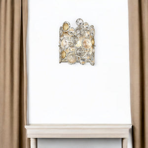 Homeroots Vitozzi 1-light Antique Silver Leaf Sconce   398446