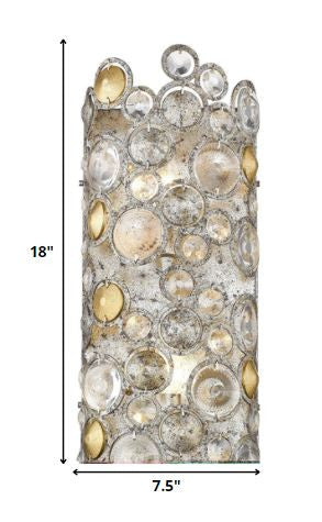 Homeroots Vitozzi 2-light Antique Silver Leaf Sconce   398447