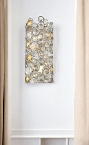 Homeroots Vitozzi 2-light Antique Silver Leaf Sconce   398447