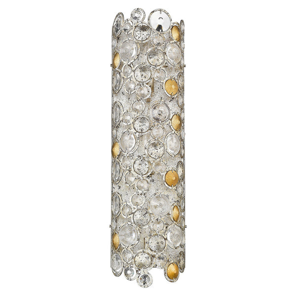 Homeroots Vitozzi 3-light Antique Silver Leaf Sconce   398448