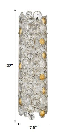 Homeroots Vitozzi 3-light Antique Silver Leaf Sconce   398448