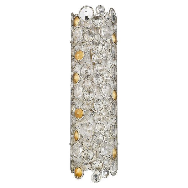 Homeroots Vitozzi 3-light Antique Silver Leaf Sconce   398448