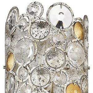 Homeroots Vitozzi 3-light Antique Silver Leaf Sconce   398448