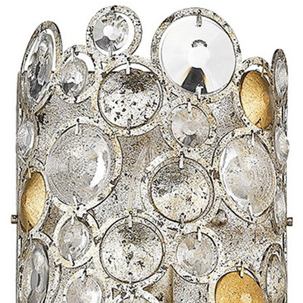 Homeroots Vitozzi 3-light Antique Silver Leaf Sconce   398448