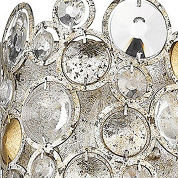 Homeroots Vitozzi 3-light Antique Silver Leaf Sconce   398448