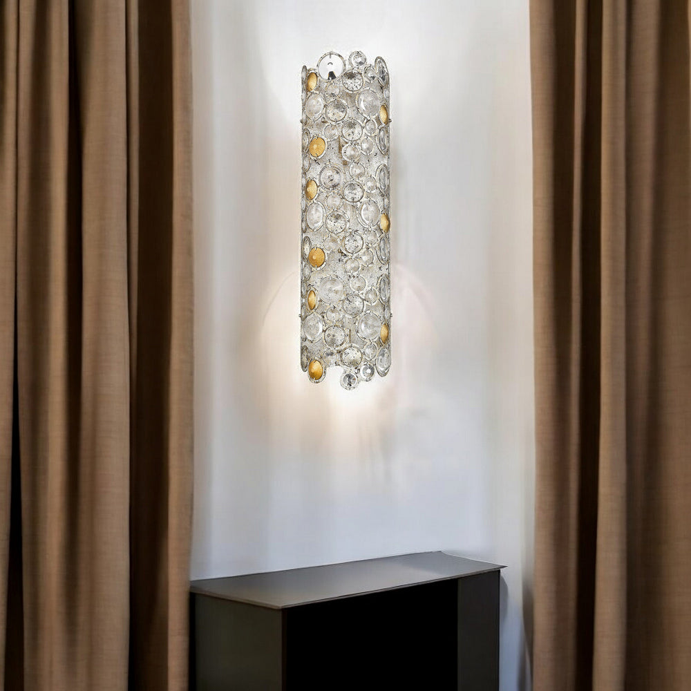 Homeroots Vitozzi 3-light Antique Silver Leaf Sconce   398448