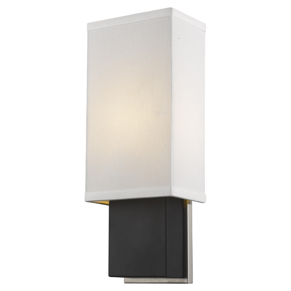 Homeroots Rectangular Wall Sconce With Linen Fabric Shade   398450