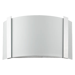 Homeroots Polished Chrome Wall Sconce With Frosted Glass Shade   398451