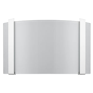 Homeroots Polished Chrome Wall Sconce With Frosted Glass Shade   398451