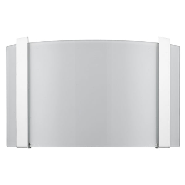 Homeroots Polished Chrome Wall Sconce With Frosted Glass Shade   398451