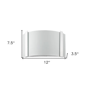 Homeroots Polished Chrome Wall Sconce With Frosted Glass Shade   398451