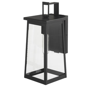 Homeroots Black Contempo Elongated Outdoor Wall Light   398454