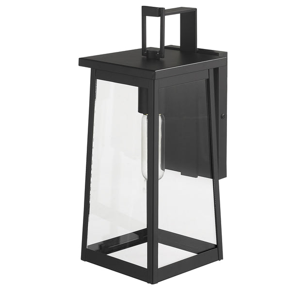 Homeroots Black Contempo Elongated Outdoor Wall Light   398454