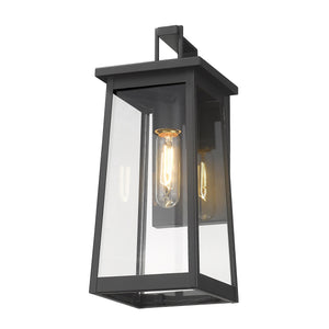 Homeroots Black Contempo Elongated Outdoor Wall Light   398454