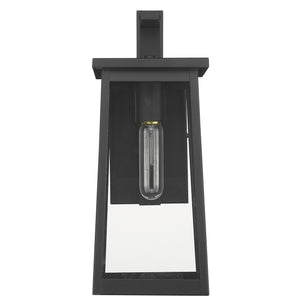 Homeroots Black Contempo Elongated Outdoor Wall Light   398454