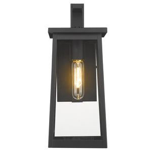 Homeroots Black Contempo Elongated Outdoor Wall Light   398454