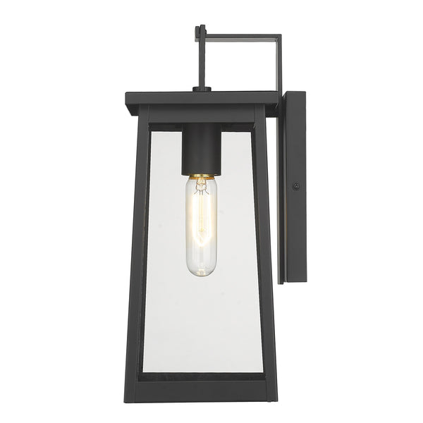 Homeroots Black Contempo Elongated Outdoor Wall Light   398454