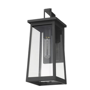 Homeroots Black Contempo Elongated Outdoor Wall Light   398454