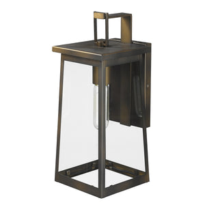 Homeroots Burnished Bronze Contempo Elongated Outdoor Wall Light   398455