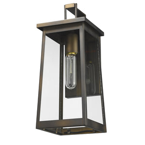 Homeroots Burnished Bronze Contempo Elongated Outdoor Wall Light   398455