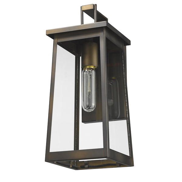 Homeroots Burnished Bronze Contempo Elongated Outdoor Wall Light   398455