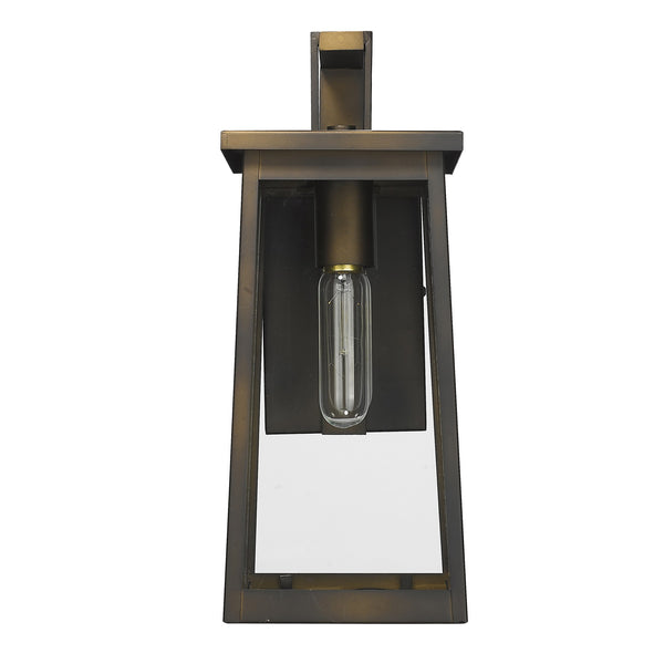 Homeroots Burnished Bronze Contempo Elongated Outdoor Wall Light   398455