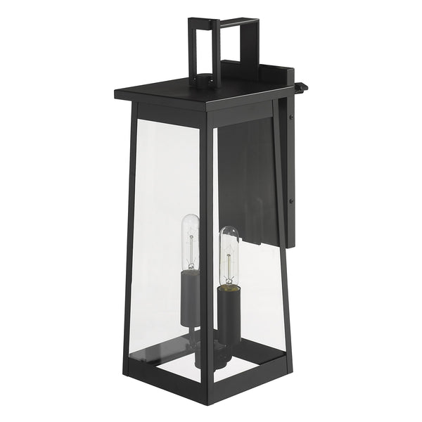Homeroots Alden 2-light Matte Black Wall Light   398456