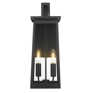 Homeroots Alden 2-light Matte Black Wall Light   398456