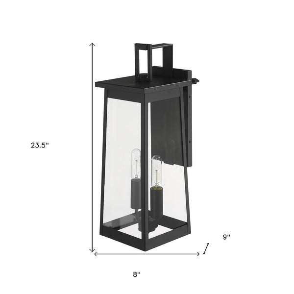 Homeroots Alden 2-light Matte Black Wall Light   398456