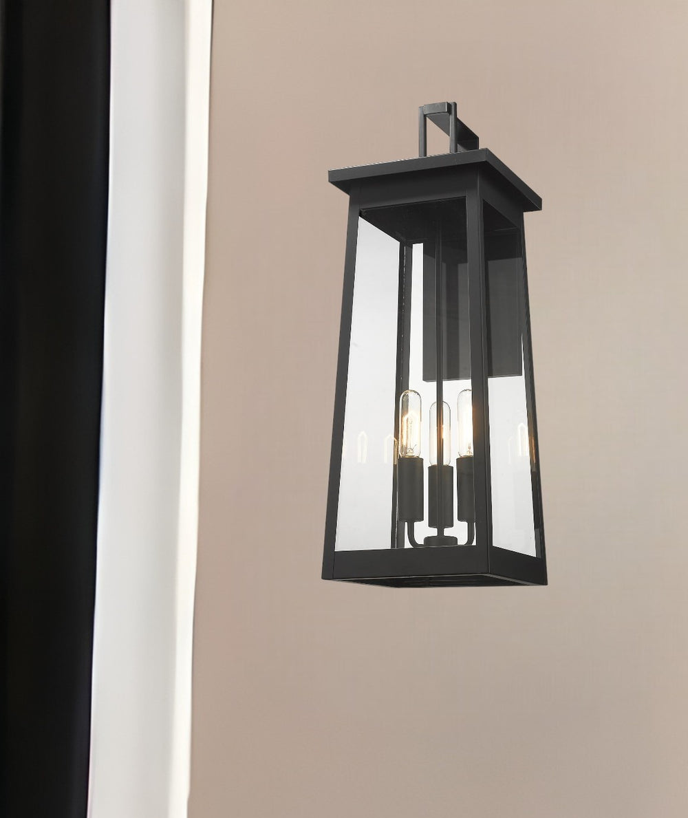 Homeroots Alden 3-light Matte Black Wall Light   398458