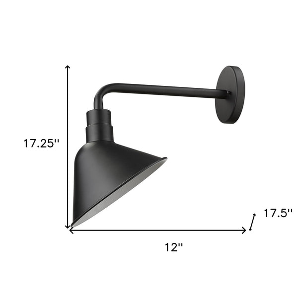 Homeroots Fuller 1-light Matte Black Wall Light   398462