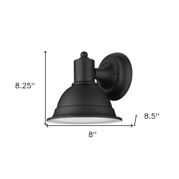 Homeroots Matte Black Aluminum Wall Sconce   398463