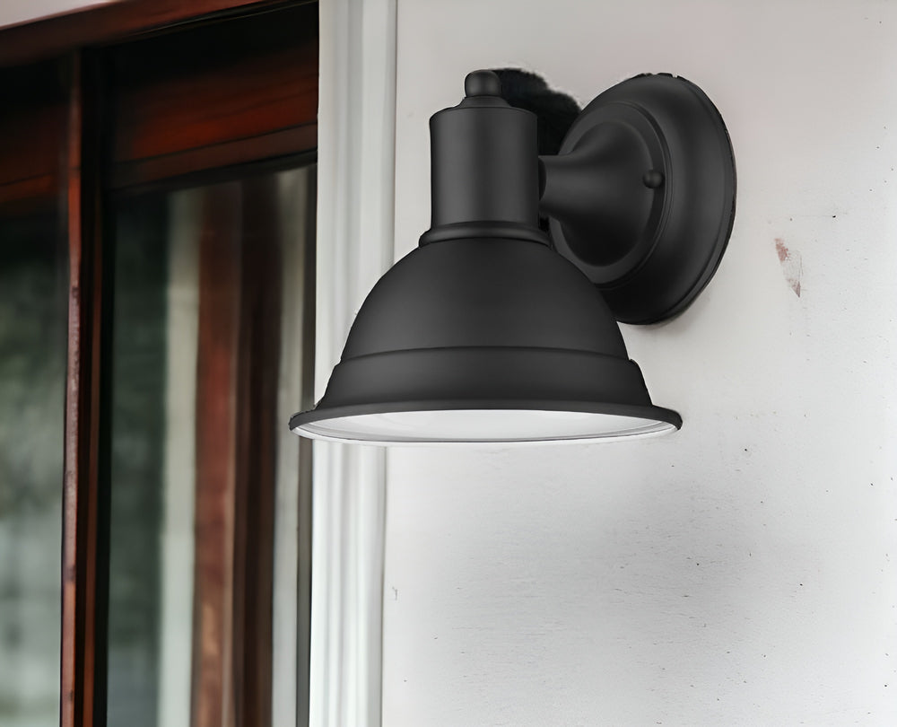 Homeroots Matte Black Aluminum Wall Sconce   398463