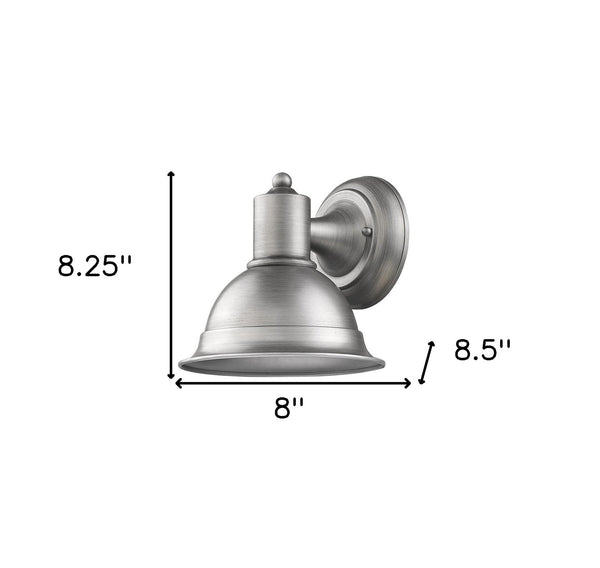 Homeroots Brushed Silver Aluminum Wall Sconce   398464