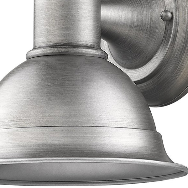 Homeroots Brushed Silver Aluminum Wall Sconce   398464