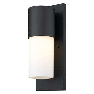 Homeroots Contemporary Matte Black And White Wall Light   398467