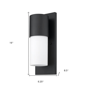 Homeroots Contemporary Matte Black And White Wall Light   398467