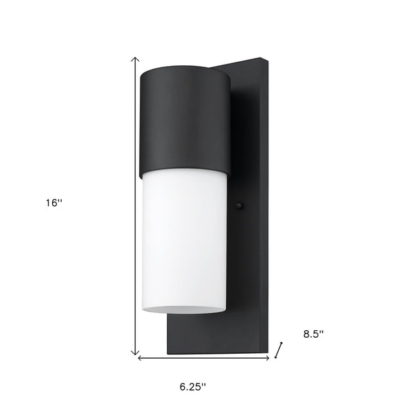 Homeroots Contemporary Matte Black And White Wall Light   398467
