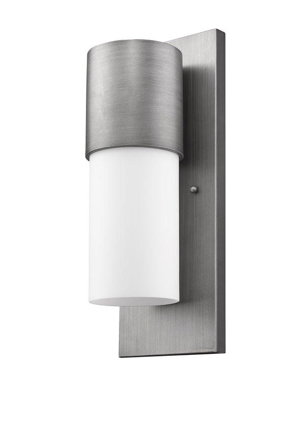 Homeroots Contemporary Brushed Silver And White Wall Light   398468