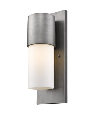 Homeroots Contemporary Brushed Silver And White Wall Light   398468