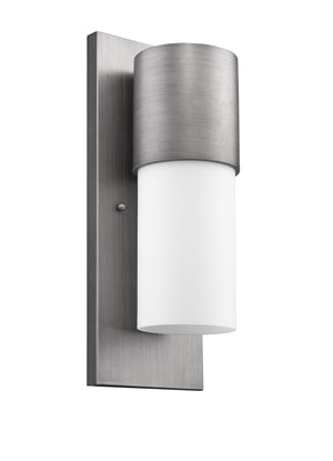 Homeroots Contemporary Brushed Silver And White Wall Light   398468